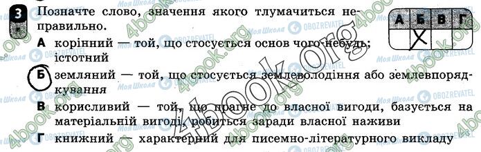 ГДЗ Українська мова 10 клас сторінка Вар.1 (3)